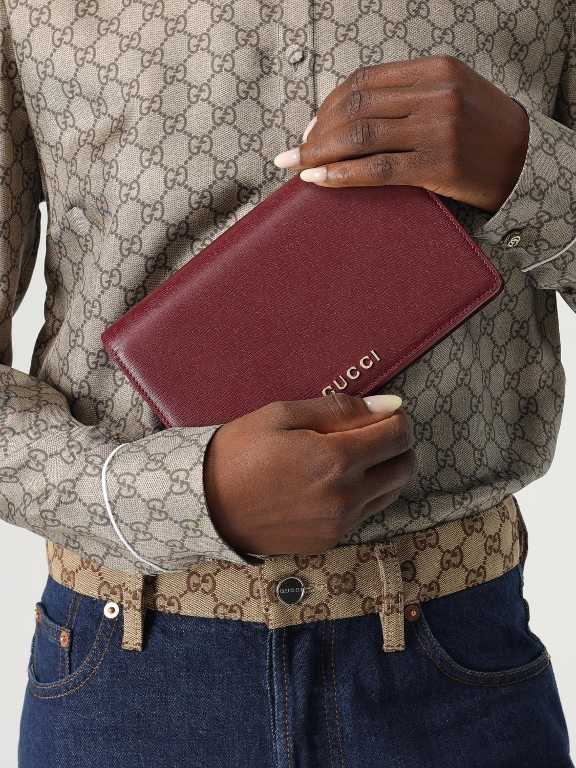 GG Marmont Leather Chain Wallet