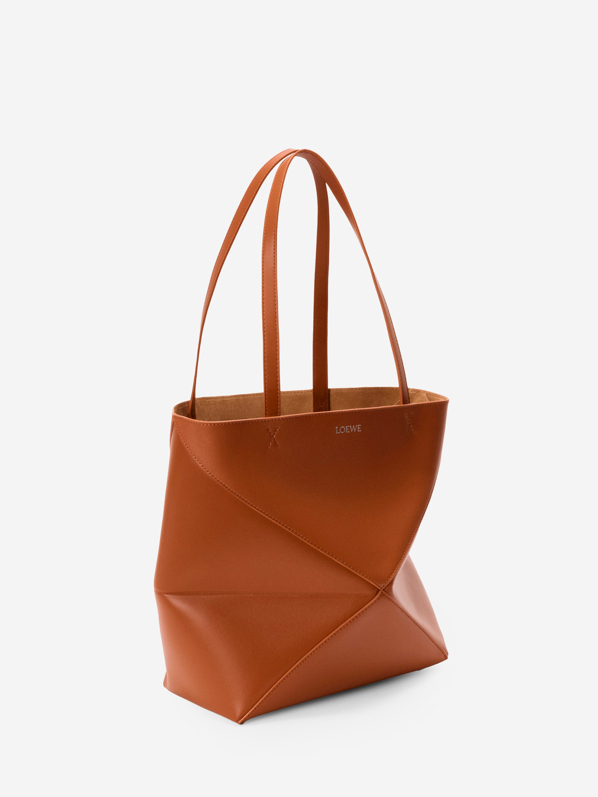 squirrel rown medium puzzle fold tote bag