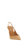 vivienne raffia-effect woven fabric slingbacks