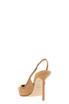vivienne raffia-effect woven fabric slingbacks