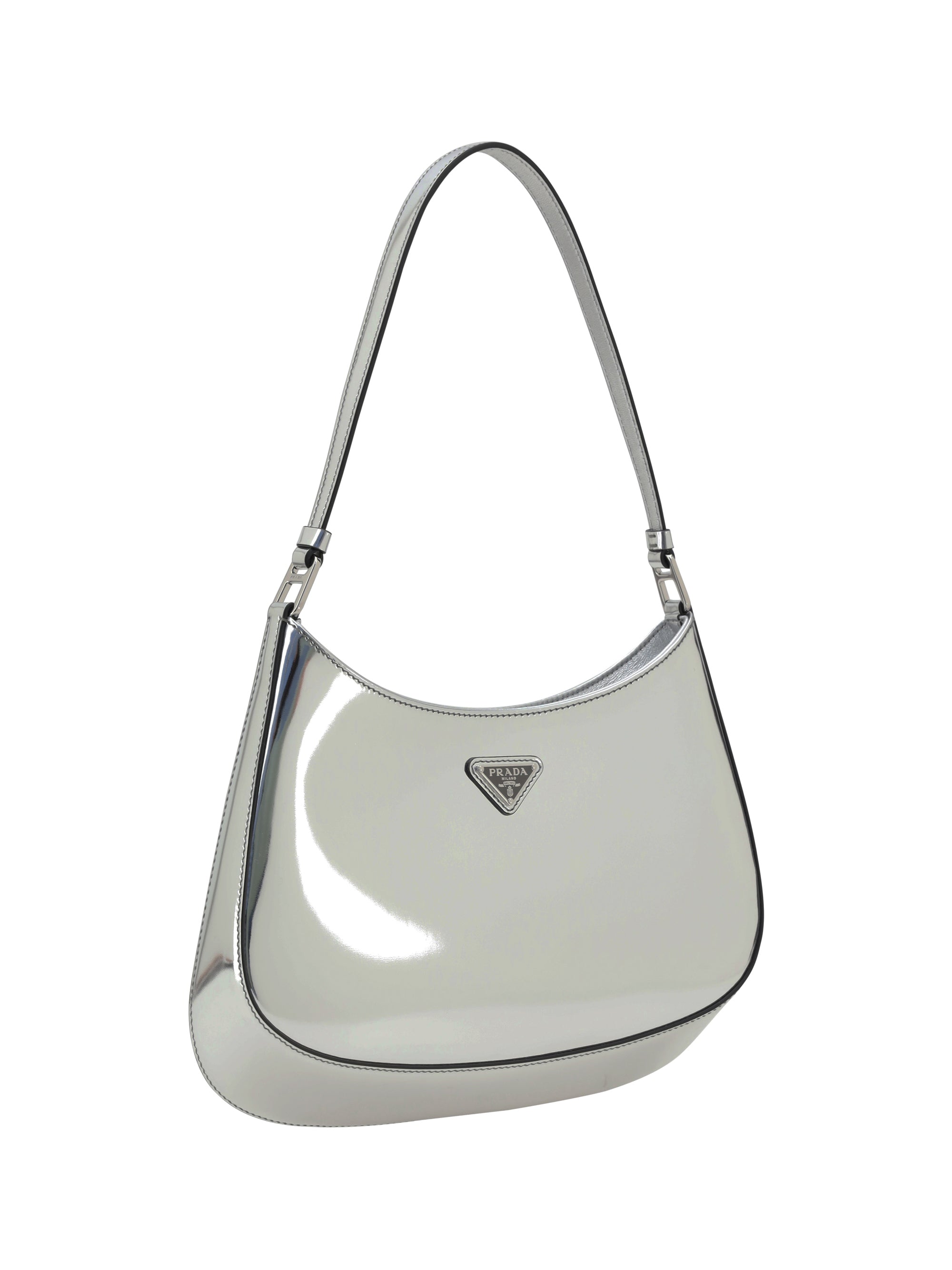 patented leather shoulder bag