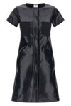 the short dress courrèges 2-pocket vinyl redefines the aesthetic codes of the