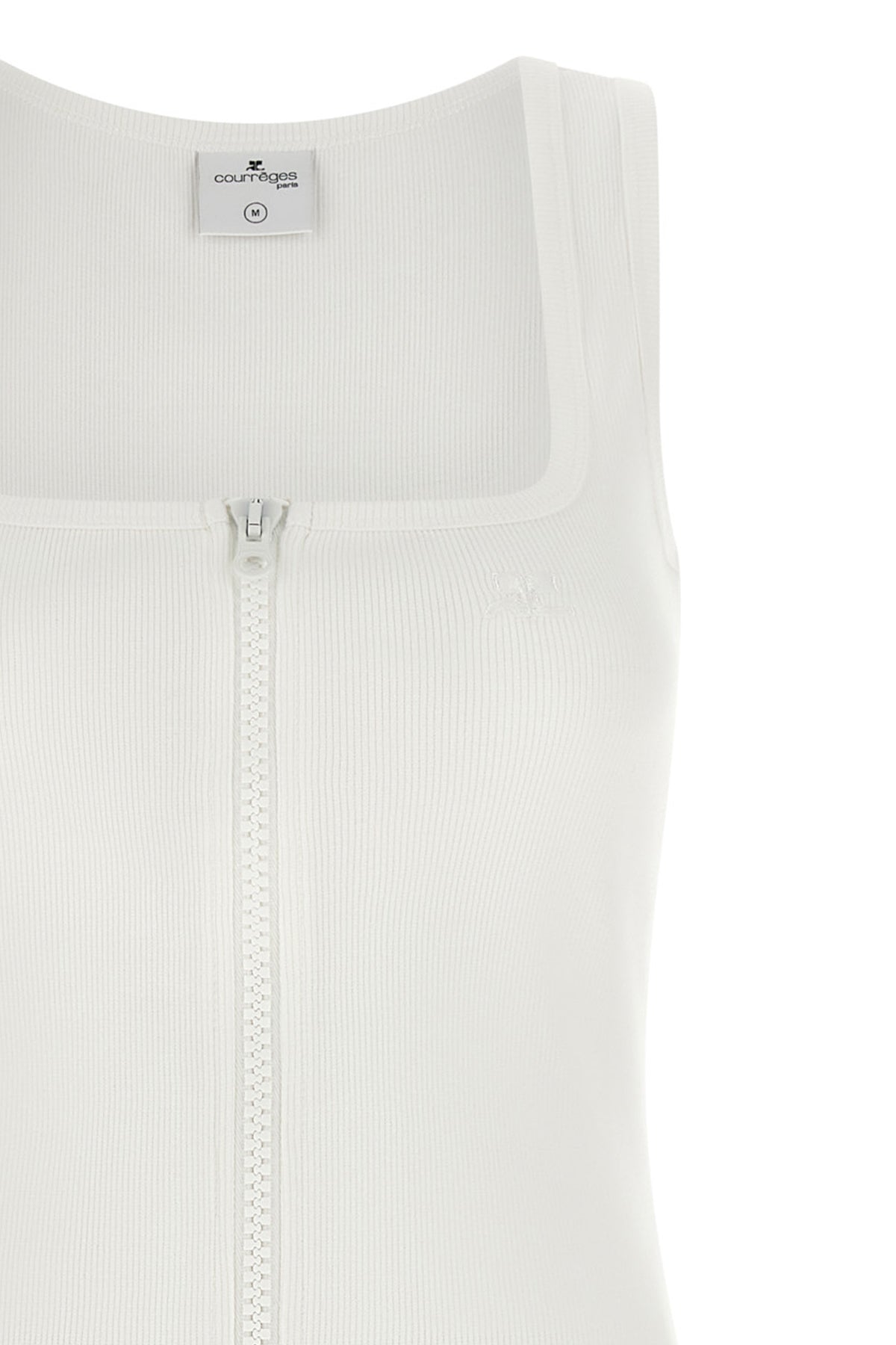 the courrèges tank top reinterprets the minimalist aesthetic of the 90s decade t