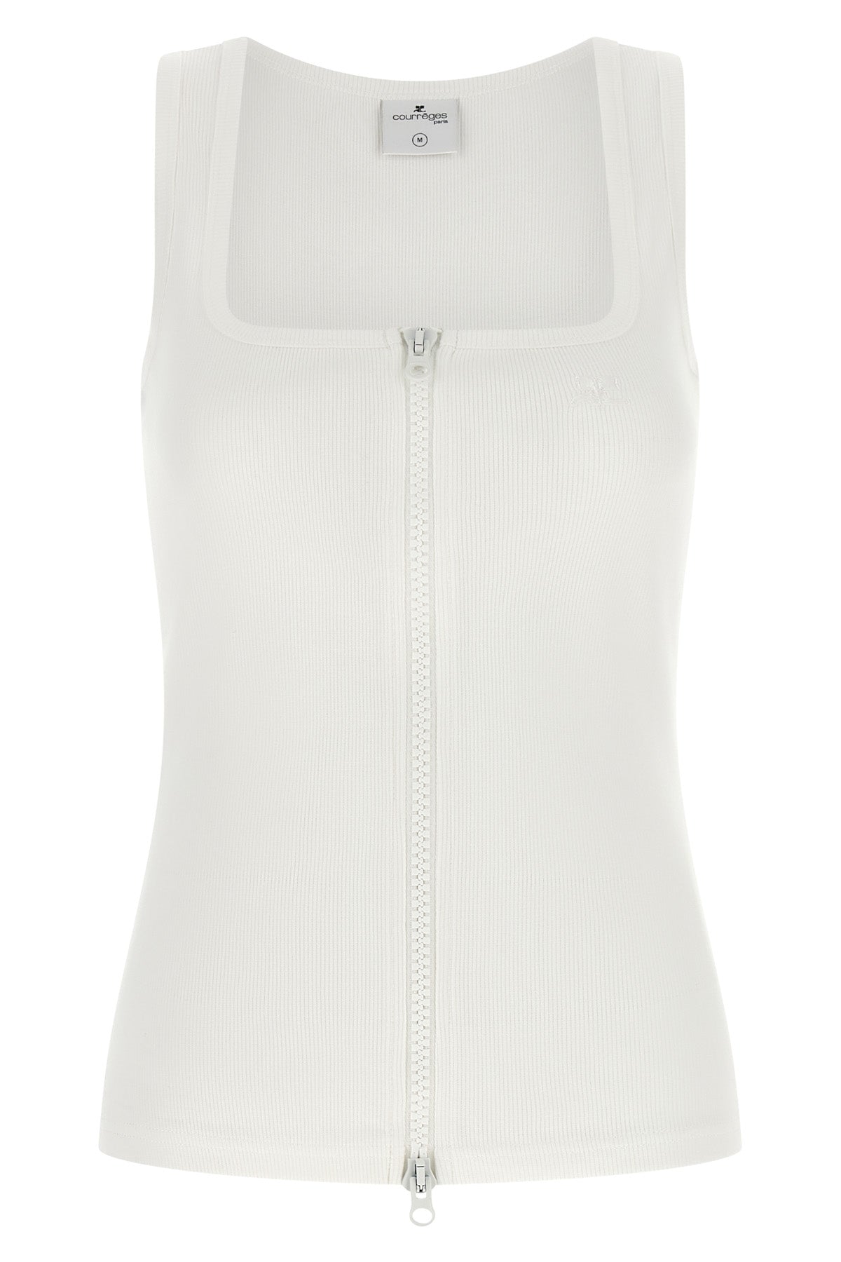 the courrèges tank top reinterprets the minimalist aesthetic of the 90s decade t