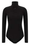 the jersey mockneck courrèges bodysuit redefines the codes of the female silho