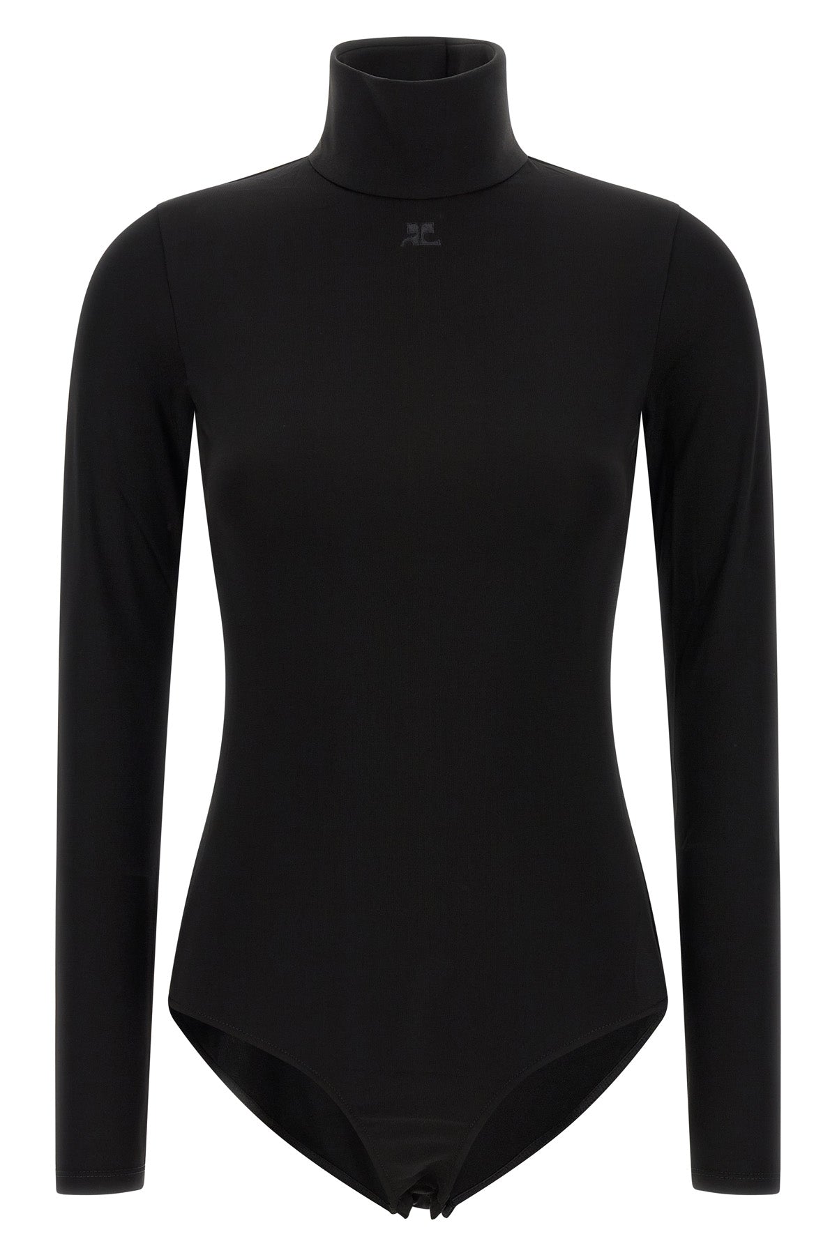 the jersey mockneck courrèges bodysuit redefines the codes of the female silho