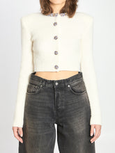 SELF PORTRAIT M embellished trim cardigan 