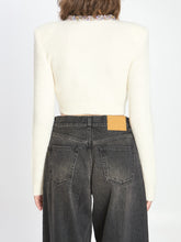 SELF PORTRAIT M embellished trim cardigan 