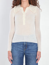 CHLOE 38 shirt with lace collar