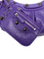 Le Cagole XS Purple Leather Shoulder Bag