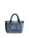 medium trapeze denim shopper