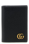 gg marmont business card holder in hot-pressed calf leather