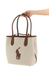 medium shopping bag in cotton canvas canvas