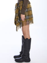 BURBERRY M check scarf skirt