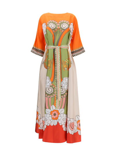 silk muumuu dress