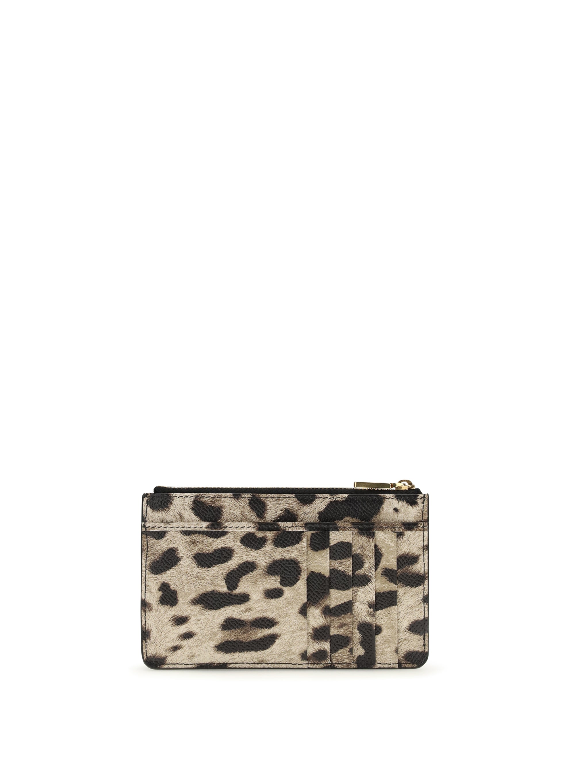 DOLCE &amp; GABBANA OS animal print leather card holder