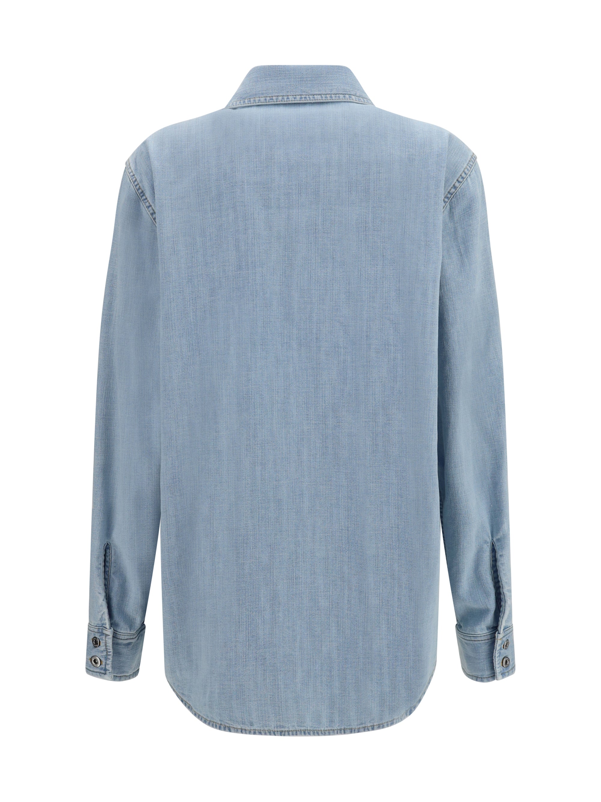 sky bleached oversize denim shirt