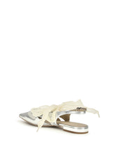 PINKO 36 metallic leather gianira ballerinas