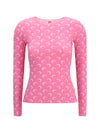 long-sleeve top with iconic all-over contrasting moon logo print