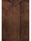 peplum jacket in suede goatskin