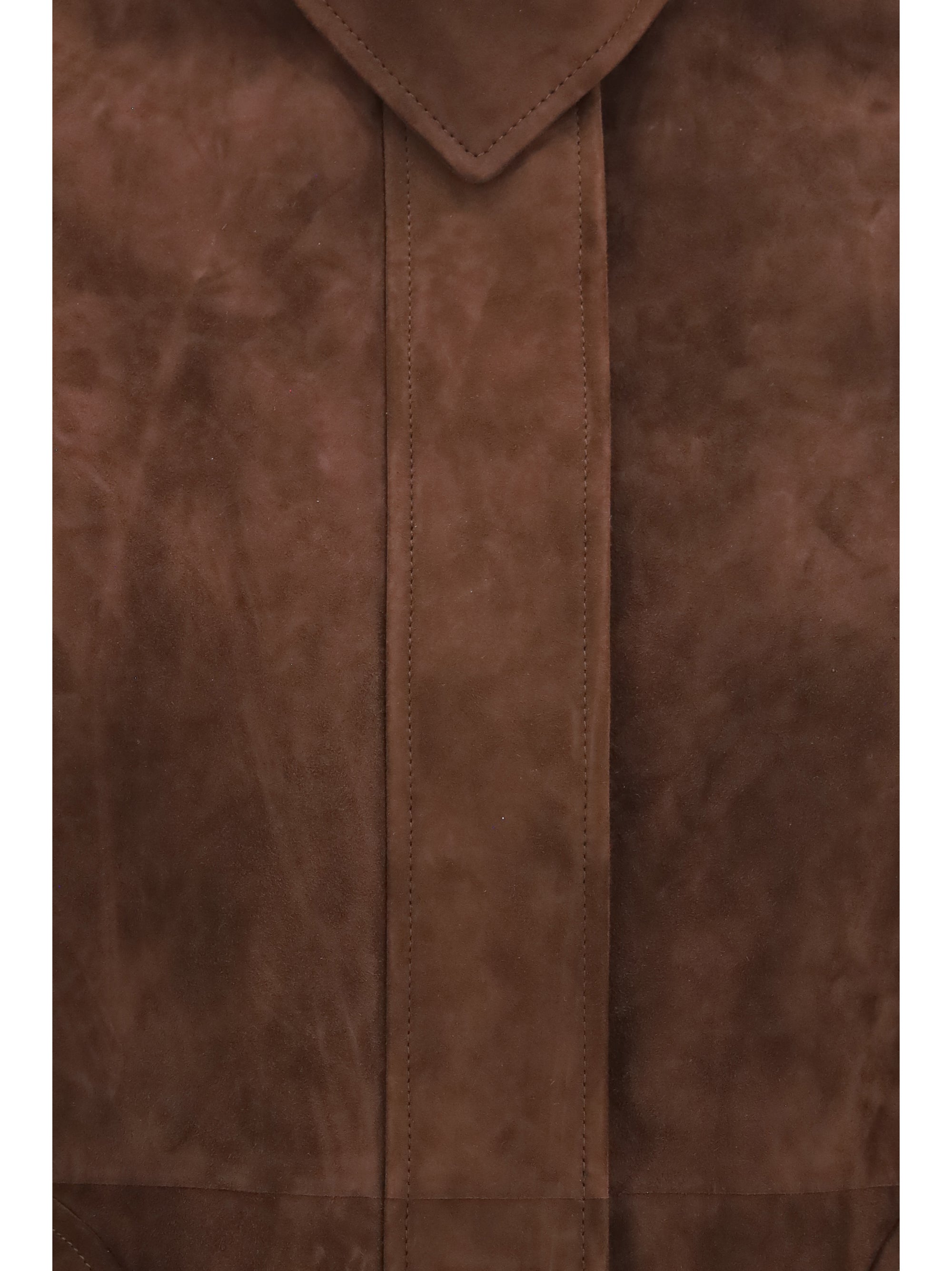 peplum jacket in suede goatskin
