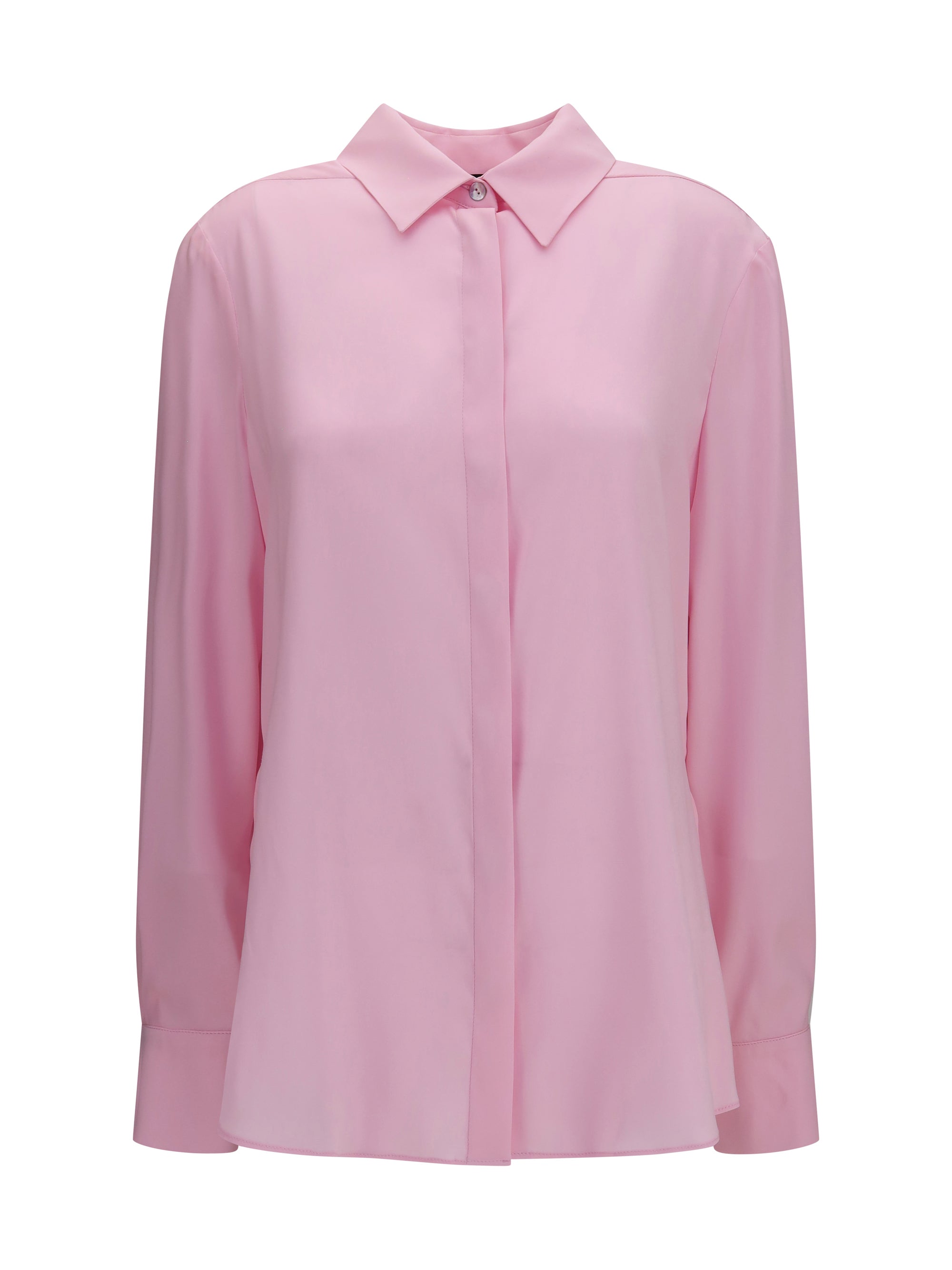 silk shirt with back gathering