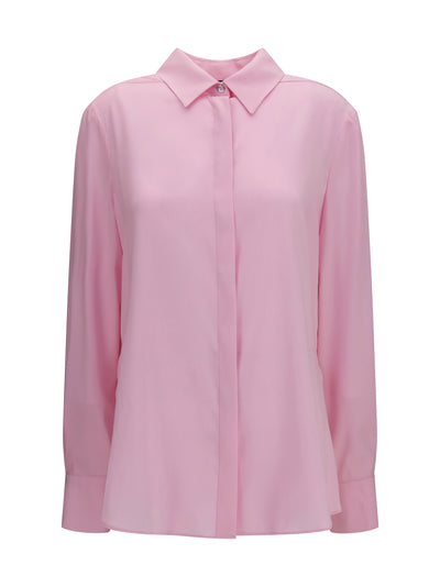 silk shirt with back gathering