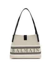 BALMAIN OS canvas shoulder bag