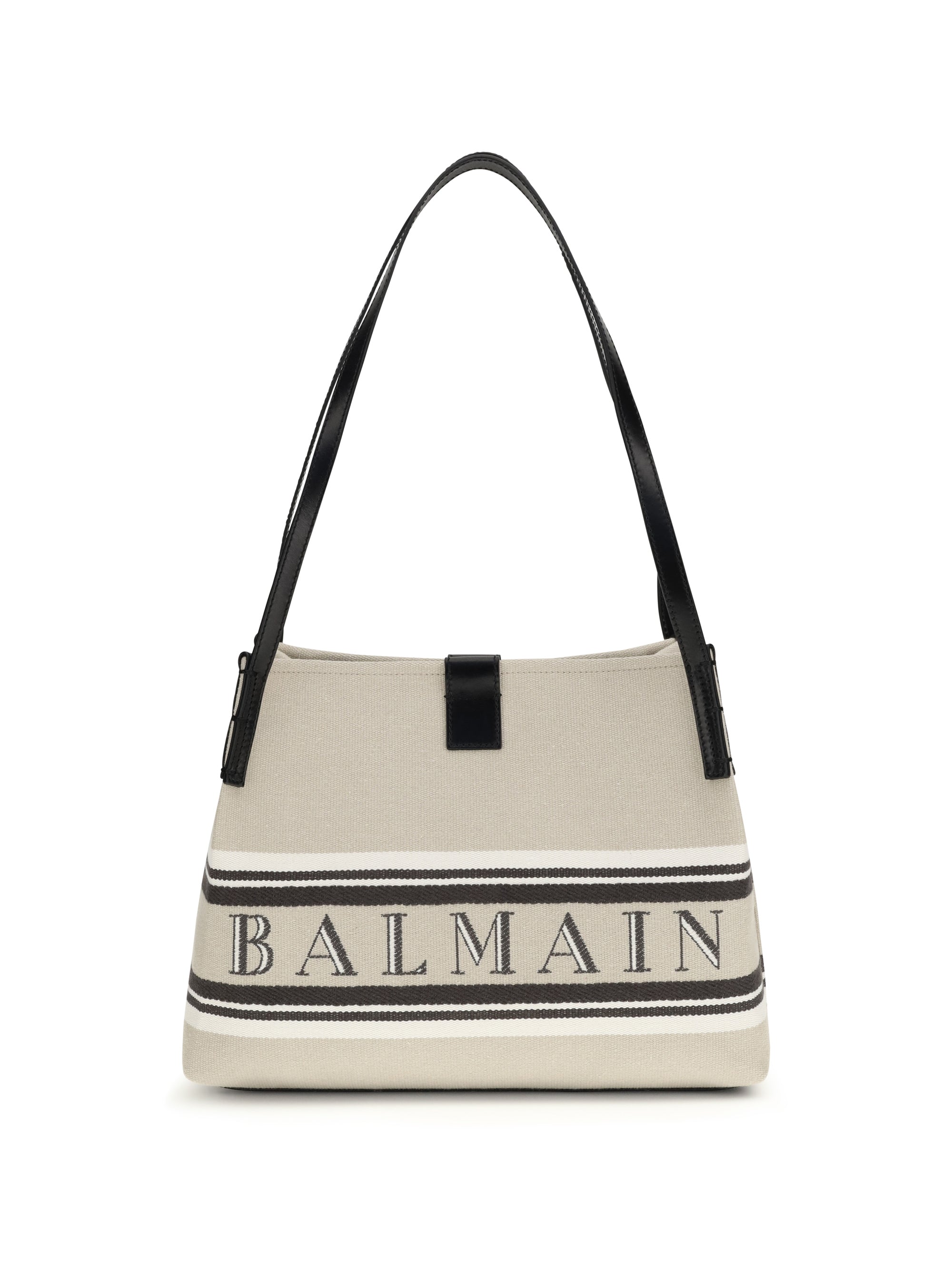 BALMAIN OS canvas shoulder bag