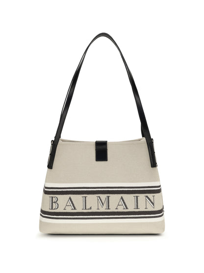 BALMAIN OS canvas shoulder bag