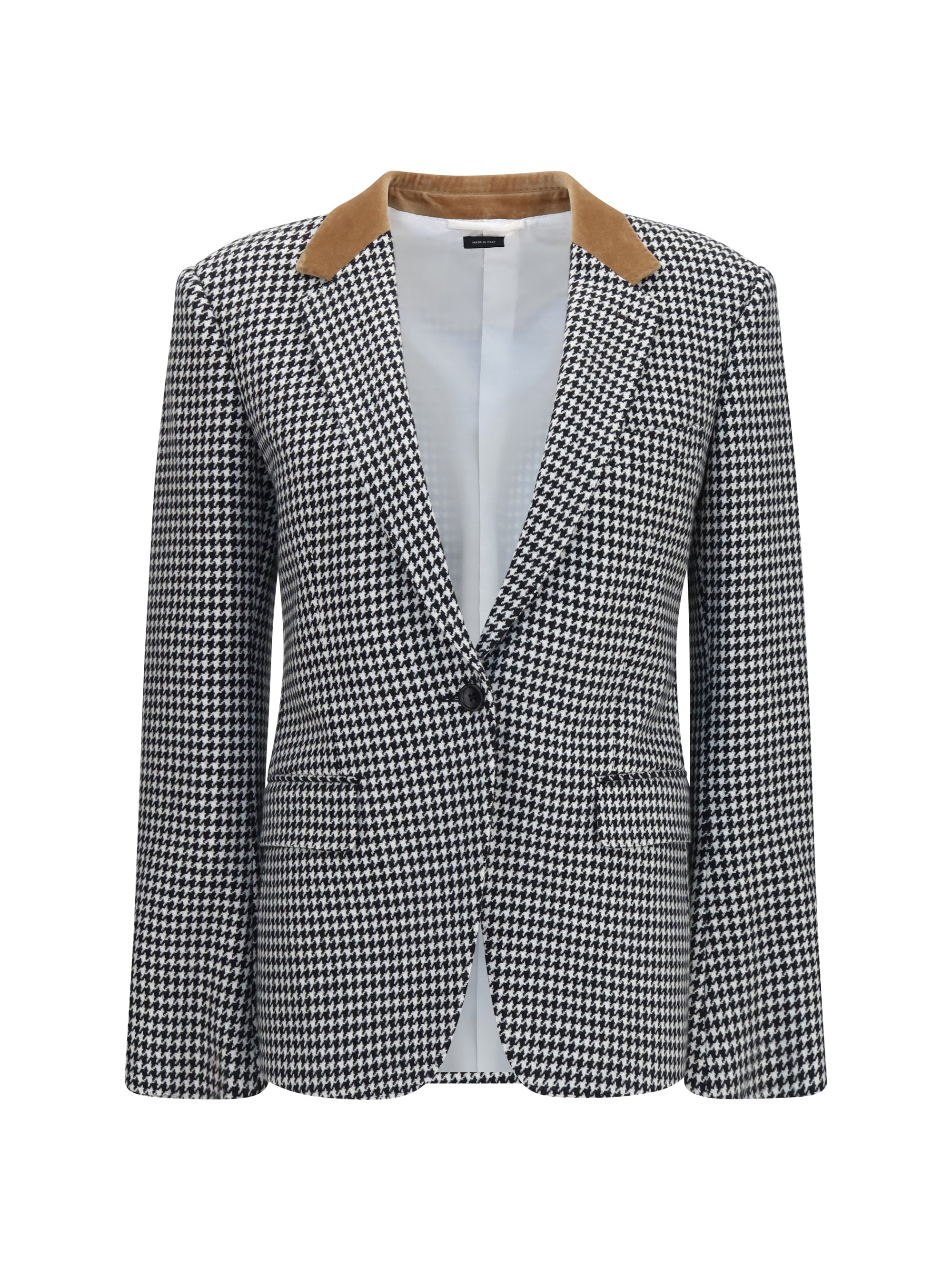 houndstooth cashmere jacket