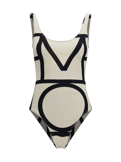 monogram one-piece swimsuit