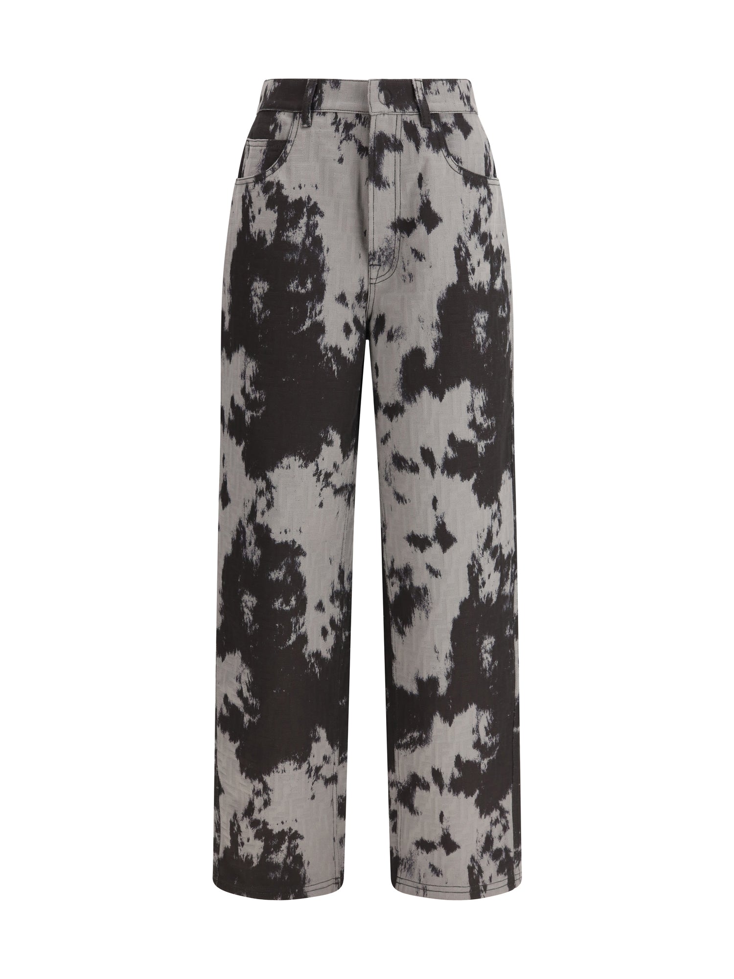 FENDI 38 ff animalier print jeans