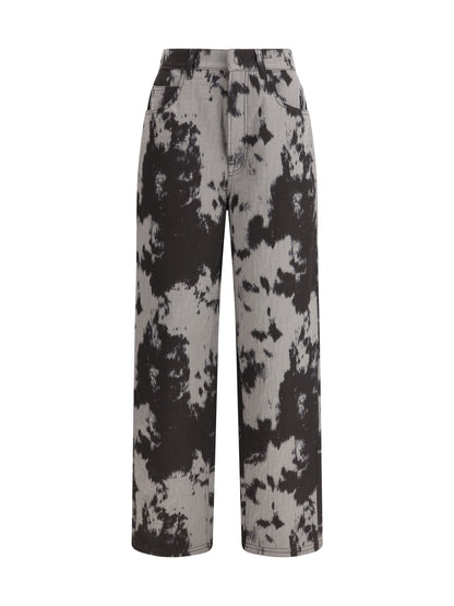 FENDI 38 ff animalier print jeans