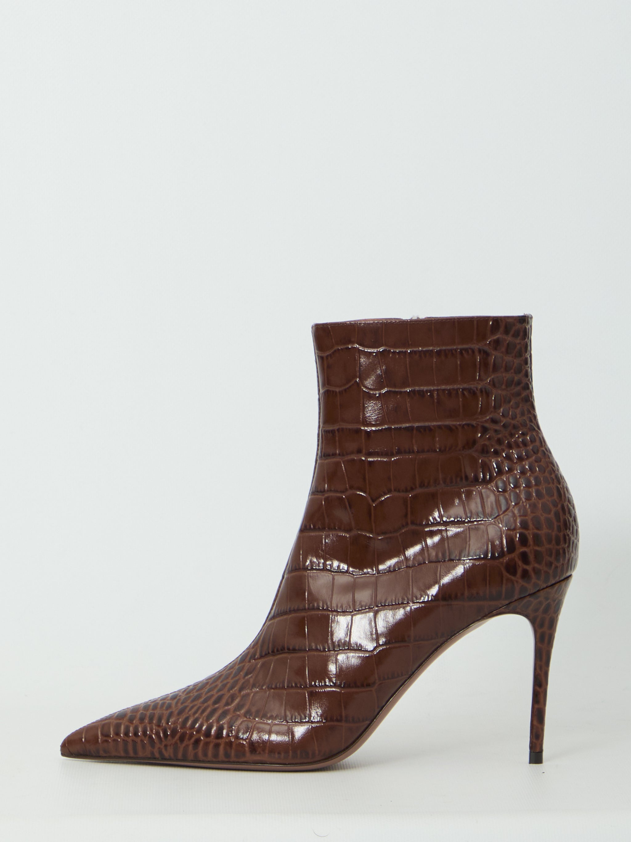 vera 85 ankle boots in chocolate