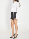 white and black mini dress