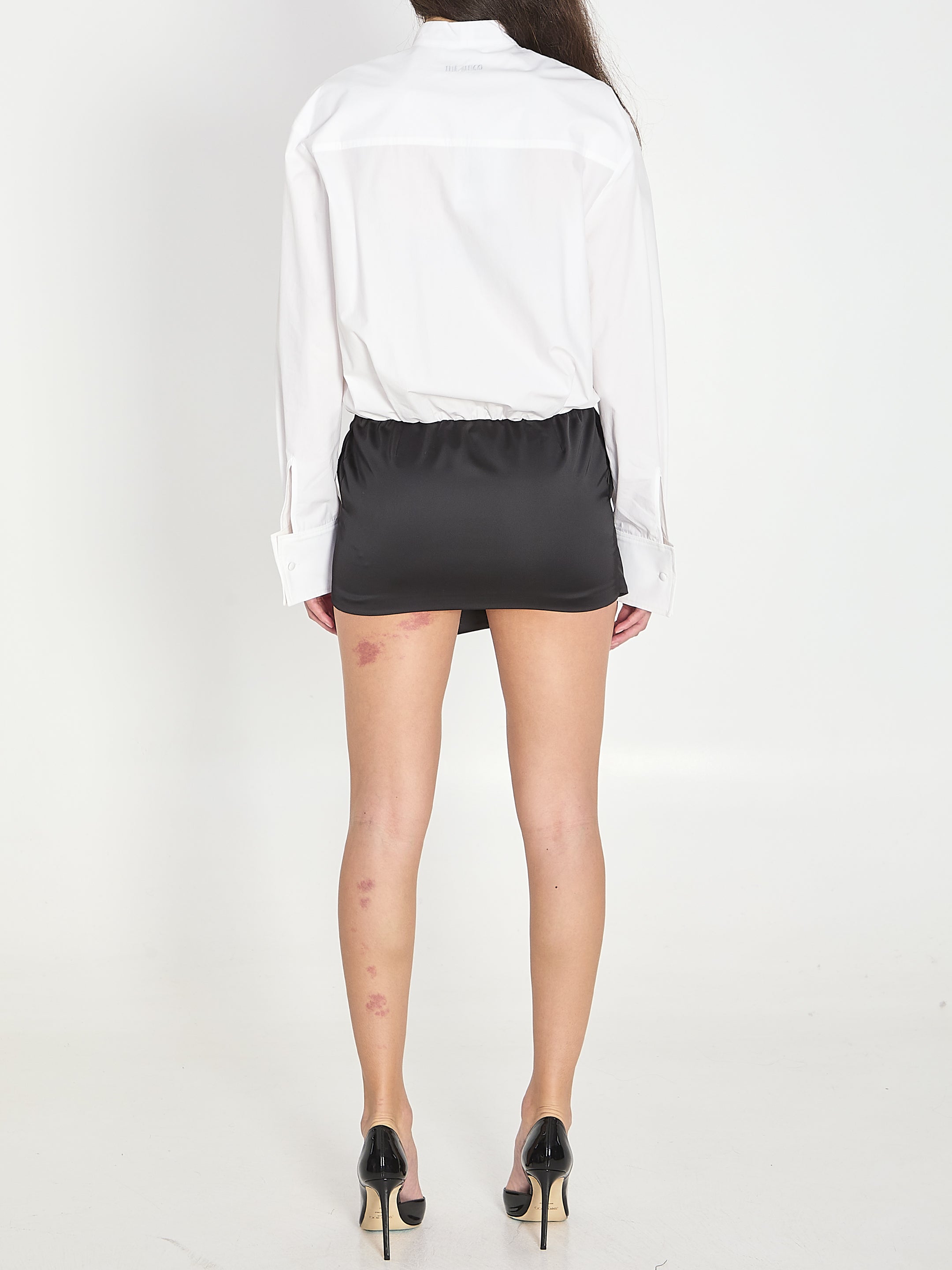 THE ATTICO 40 white and black mini dress