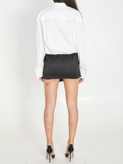 THE ATTICO 40 white and black mini dress