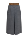 midi skirt with topstitching