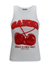 cherries cotton tank top