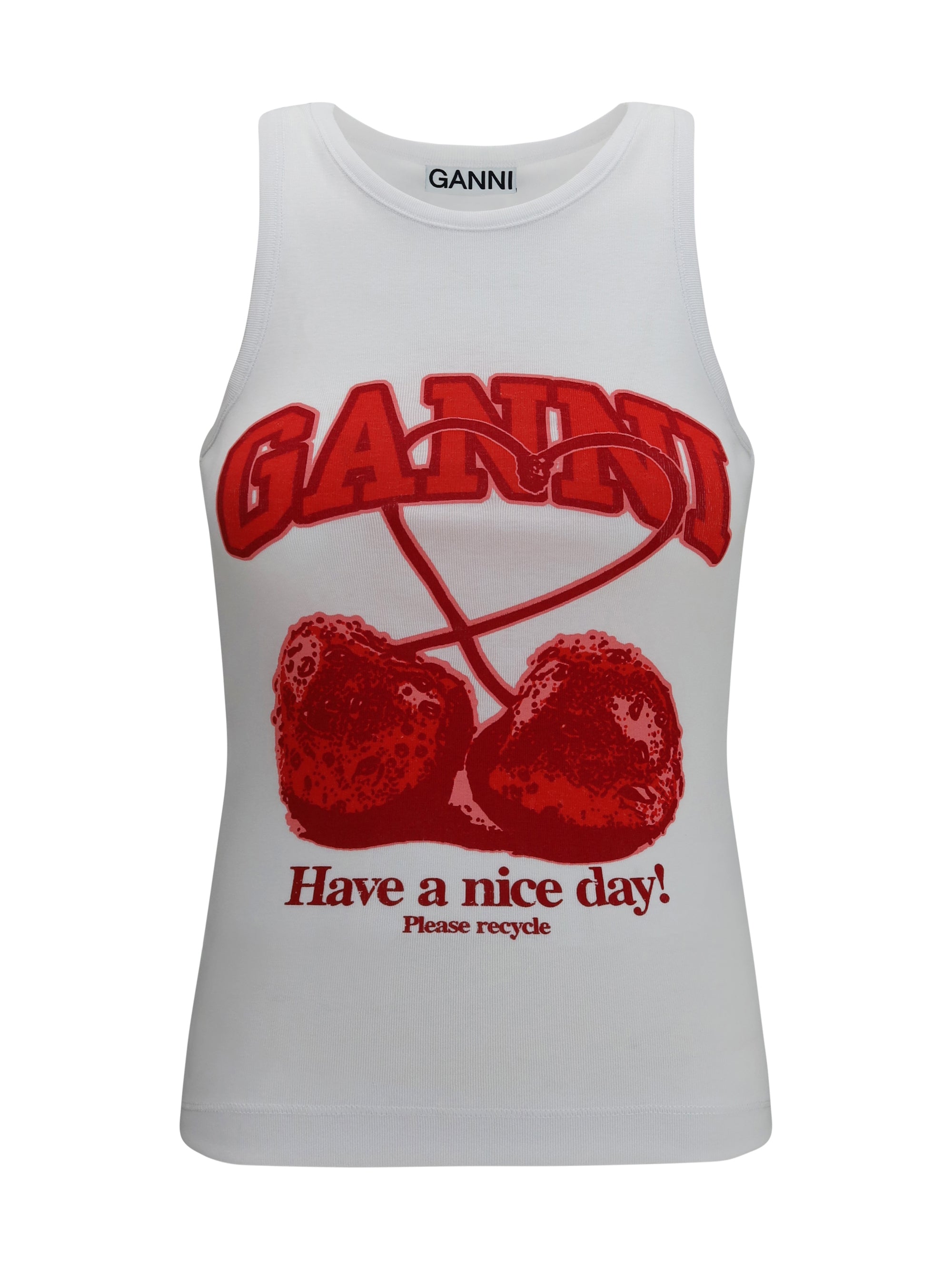 cherries cotton tank top