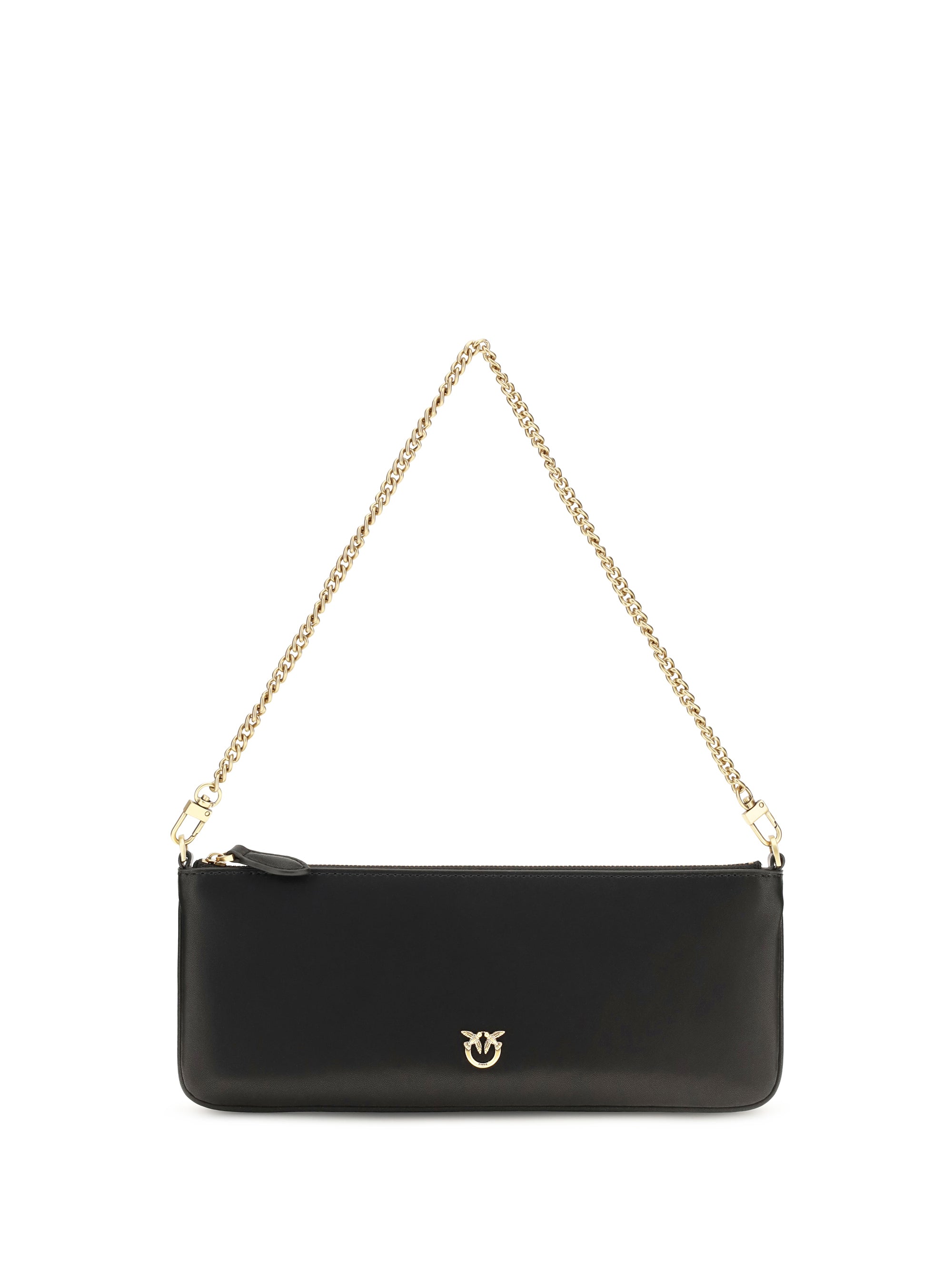 horizontal flat leather shoulder bag
