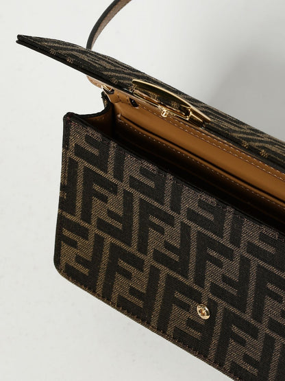 FF Jacquard Baguette Shoulder Bag
