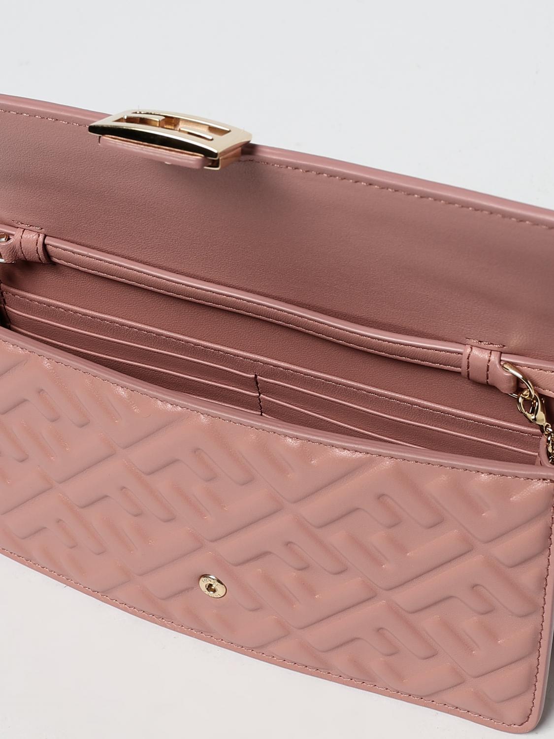 Baguette FF Leather Shoulder Bag