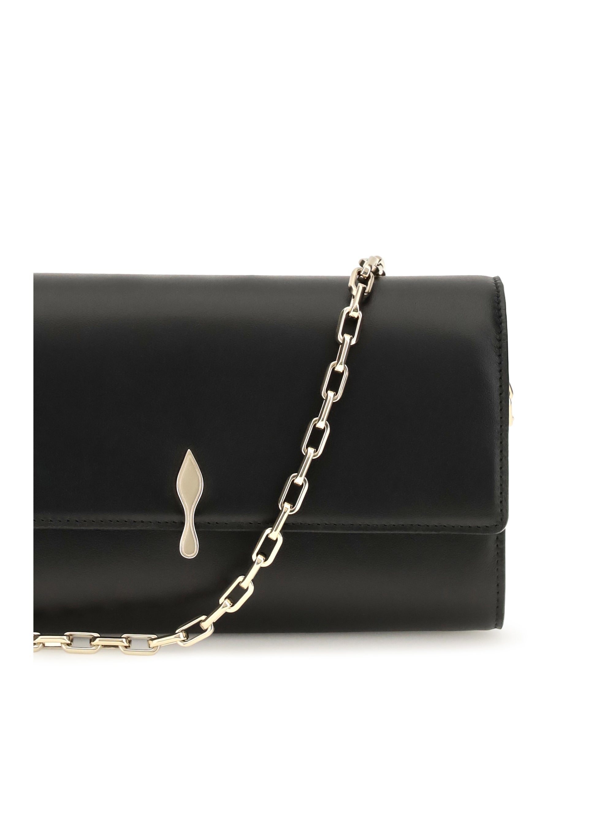 bettina leather wallet with chain
