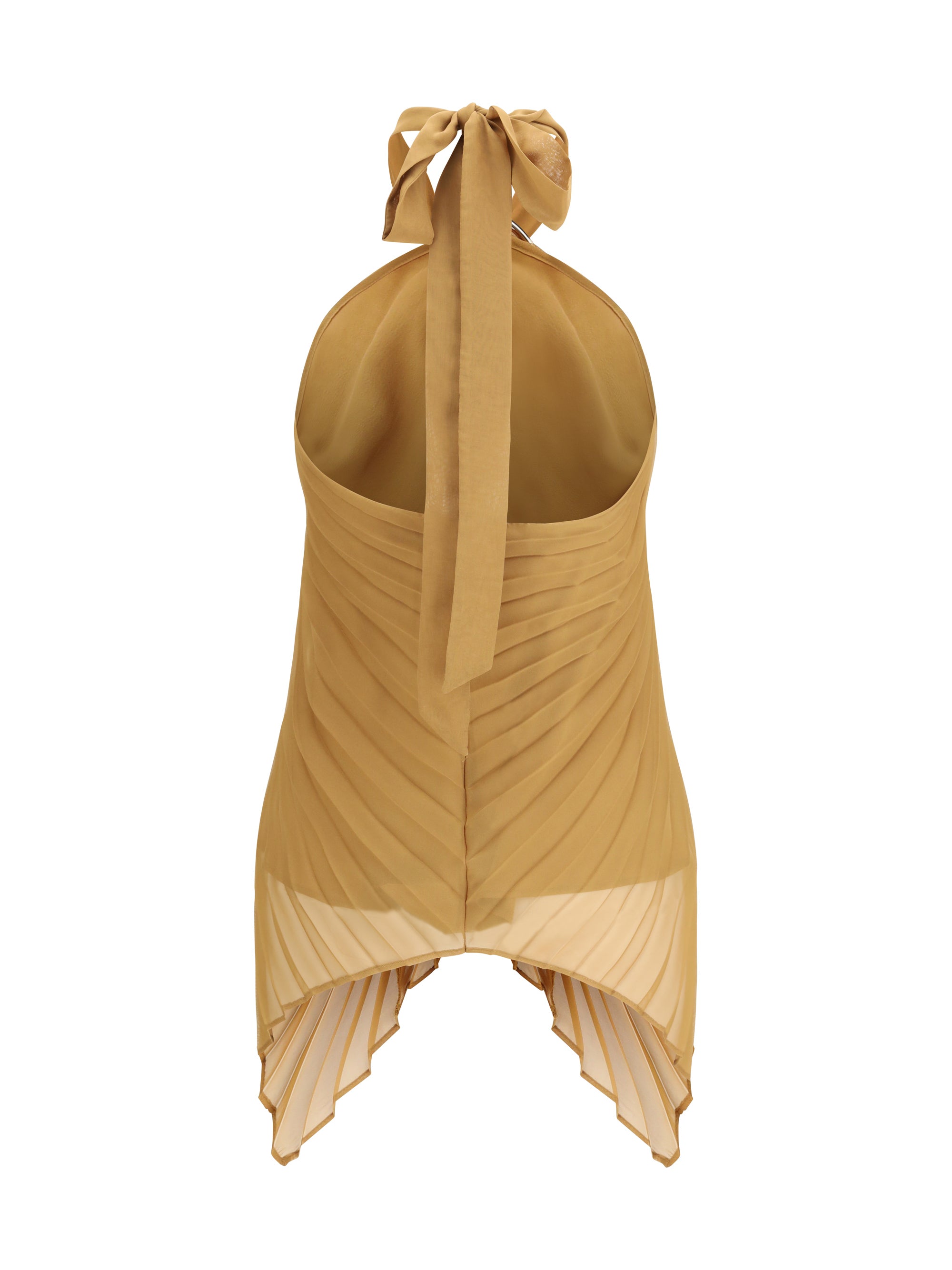 plissé chiffon top