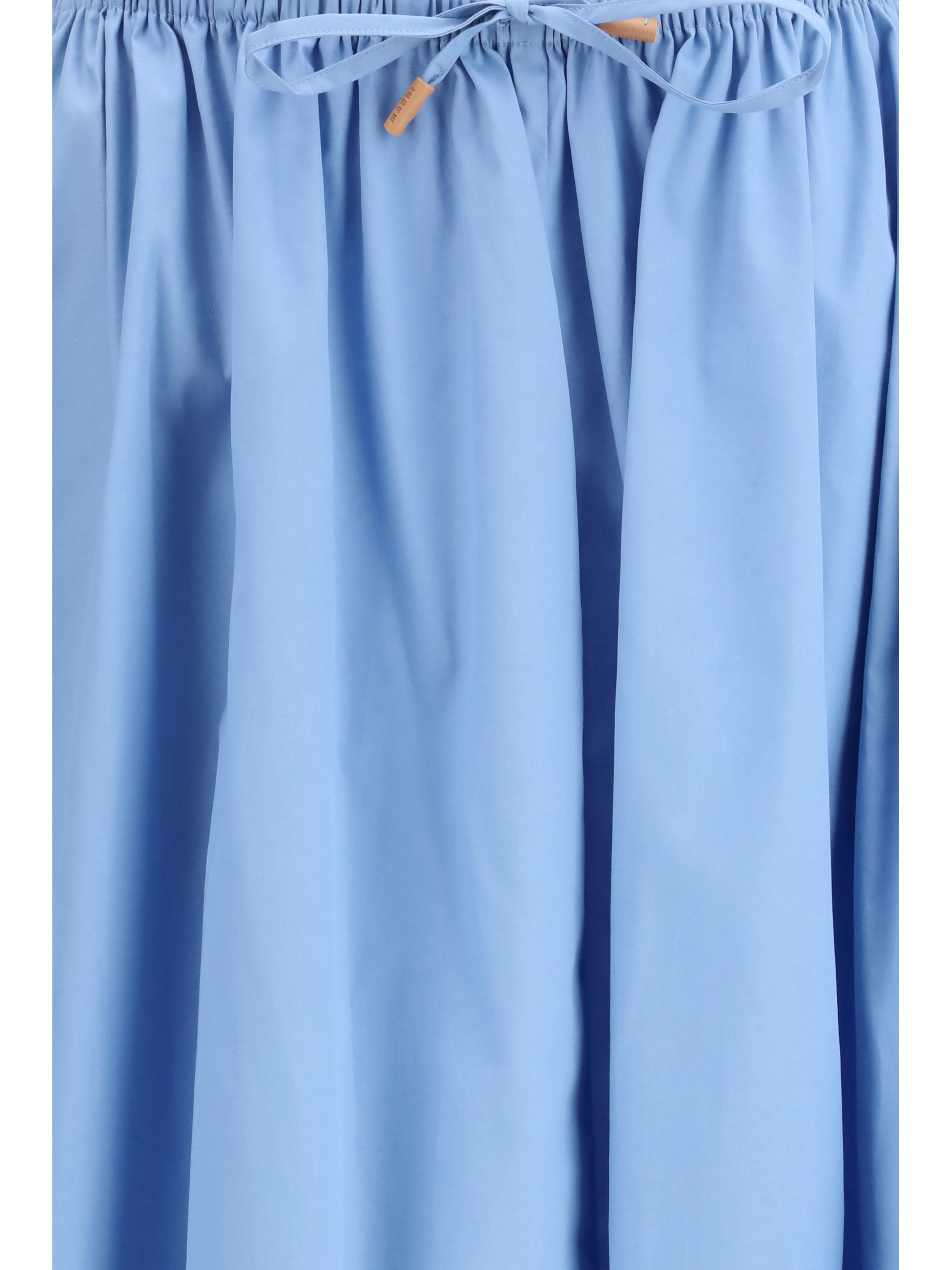 poplin drawstring skirt