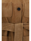 suede leather jacket with belt