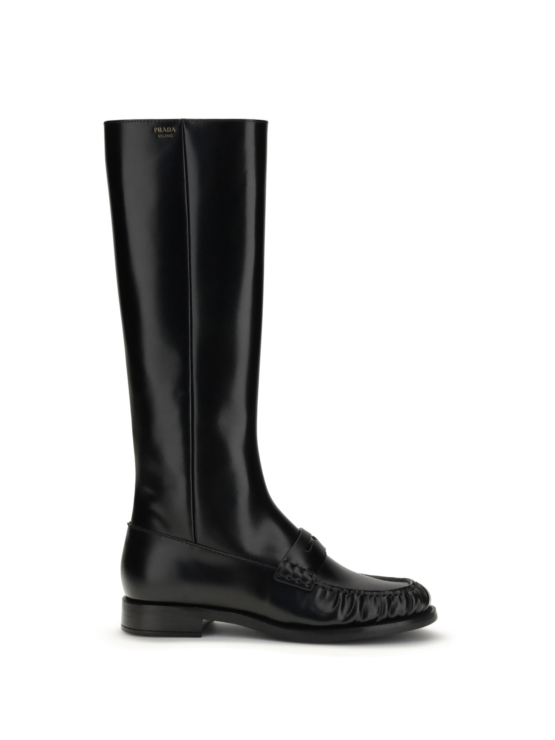 PRADA 37 smooth leather boots 