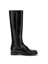 PRADA 37 smooth leather boots 